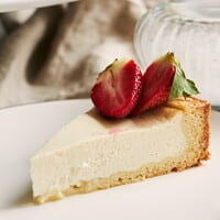 A piece of Strawberry cheesecake